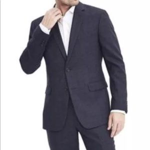 Tailored fit blue plaid two button blazer NWT